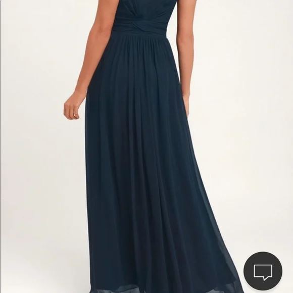 Ocean of Elegance Navy Maxi Dress. Prom! - Picture 6 of 12